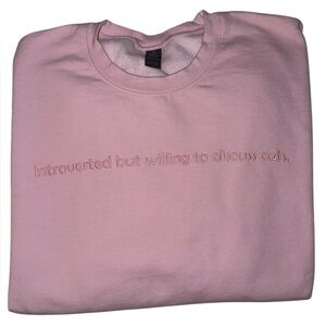 Gildan Softstyle Pink Sweatshirt Size L